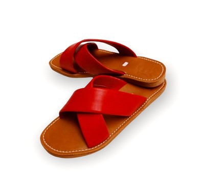Sandale de plage en vrai cuir pour Femme