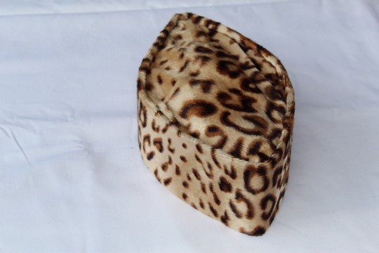 Cheetah Animal Print Velvet Cap, Hausa Cap, Igbo Cap, Fulani Hat, African Mens Hat