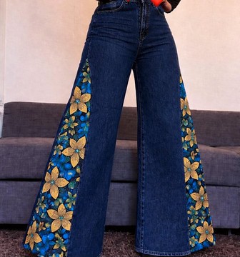 Jeans motif wax