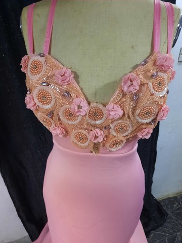 Prom dress, African prom dress, pink prom dress