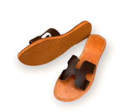 Sandale en cuir véritable haute qualité fait main mode femme