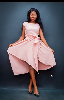 Mid length African dress for women