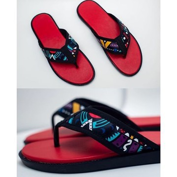 Sandales à imprimé africain