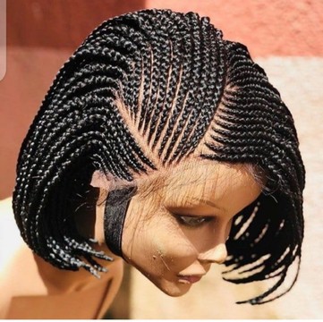 Mope cornrow short bob wig,frontal, African shop