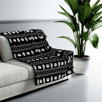 Stylish African Tribal Throw Blanket Cowrie Print (MORE SIZES AVAILABLE)