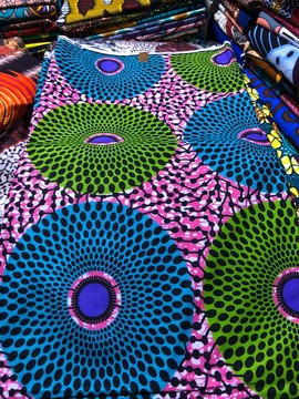 Multi color record Ankara fabric pure cotton,6yards