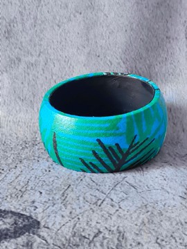 Bracelet YEMOJA "L" LOG MPOO en WAX tissu-pagnes