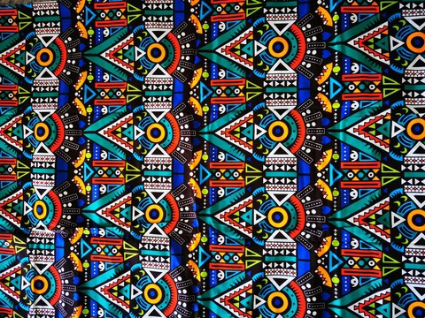 ANKARA GRAPHIC PRINT WAX FABRIC AFRICAN WAX KIRIKOU PATTERN