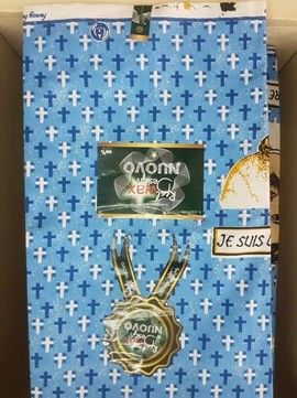 Tissu pagne Jésus (Je suis la lumière du monde) Cameroun