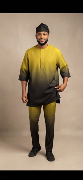 Ensemble traditionnel moderne dégradé ombré de costume Senator deux pièces et casquette