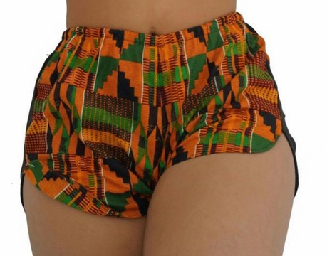 Bold Kente Print Swim Shorts