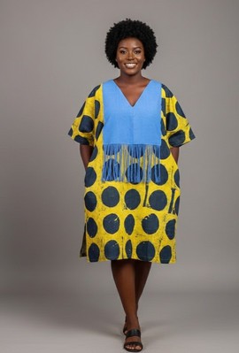 Elegant Kaftan Dress with Unique Print