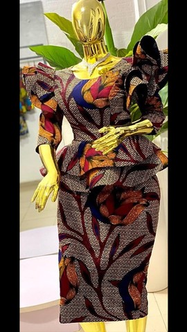 Marée Ankara imprime robe deux pièces, blazer Ankara