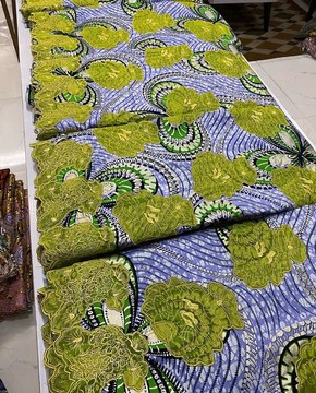 Embroidery Grand Glitter Super wax Vlisco/ Ankara Print