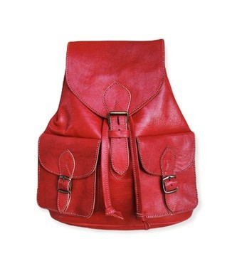 100% handmade high quality genuine leather backpack.
