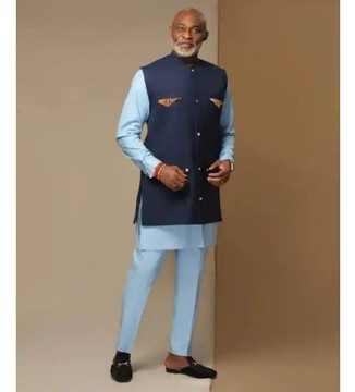 2 pièces, costume traditionnel pour homme africain avec pantalon assorti