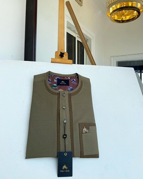 A dark brown and onion color mix men’s senator kaftan