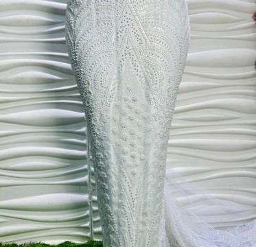 Dentelle perlée, dentelle pour femmes, dentelle cordée, dentelle (5 yards)