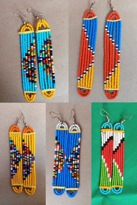 Boucles d'oreilles africaines / bijoux femmes / boucles d'oreilles faites à la main