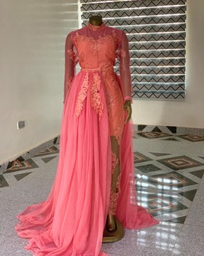 African lace wedding reception jumpsuit/African party jumpsui