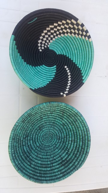 Set of 2 Binga wall decoration / Wall decoration / African baskets / Rwanda baskets / Colorful baskets