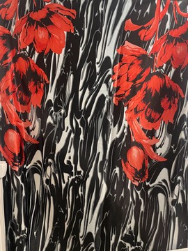 LUCIE printed satin/silk