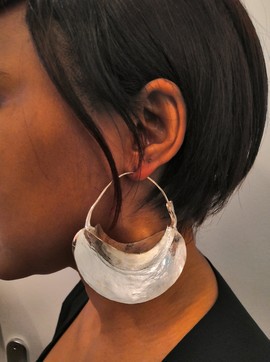 Silver Fulani earrings XL