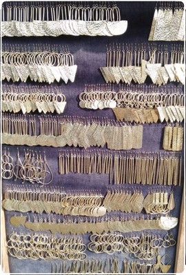 Bulk earrings,brass earrings, African jewellery, hammered earrings, 50 pairs.