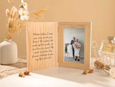 Wooden souvenir frame