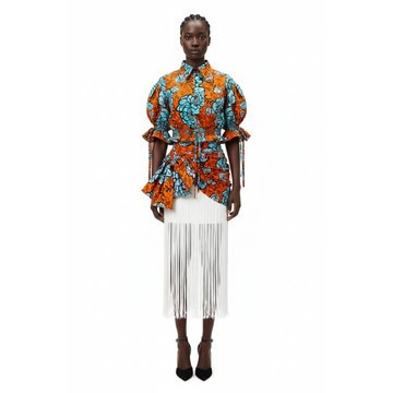 MA | Mei Floral Print Cropped Shirt