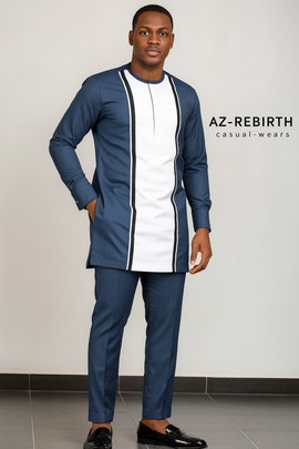 Kaftan pour homme, ensemble deux pièces de vêtements africains pour homme