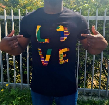 T-shirt wax " LOVE AFRICA MAP"