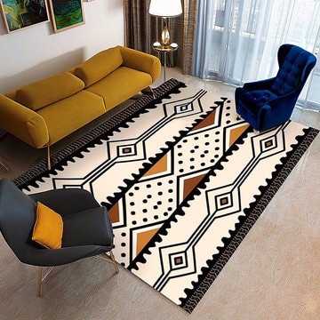 African Rug Carpet Tribal Print (LARGER SIZES AVAILABLE)