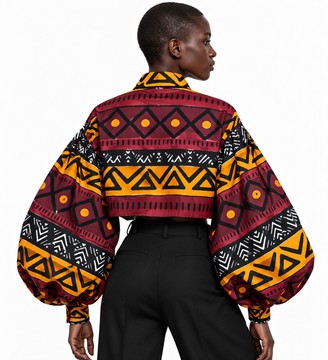 Chemise crop sleeve baĺlon