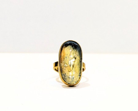 Brass Ring (Oval Glass) - 012