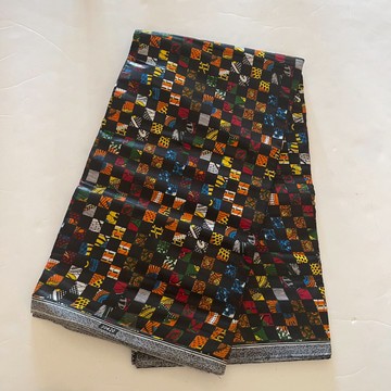 Multicolor Checkered Print Colorful Cotton Fabric - By the Yard
