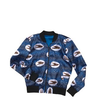 Bombers Satin REVERSIBLE Hirondelles