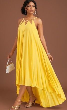 Radiant Golden Halter Maxi