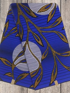 6 YARDS UNLIMITED EDITION WAX GOLD ANKARA FABRIC PATTERN: DISC