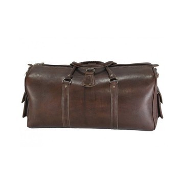 Handmade genuine leather travel bag with shoe compartment - Large weekend bag