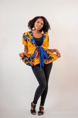 Eno Peplum Top |Ankara Top| Ankara 2024 trending Style|Gift For Her