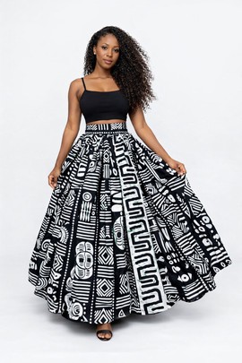Jupe longue taille haute Maya