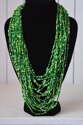 African Beaded Necklace | African Mixed Colors Jewelry | Tribal Chunky Necklace