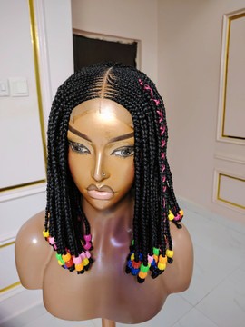 Yinka sweet braidedwigs with colorful beads