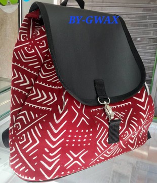 Bogolan &amp; Faux Leather Backpack