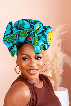 RONKE BLUE HEADWRAP