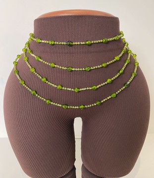 Baya Élégante vert Dorées, Bijou de Taille Traditionnel et Sensuel