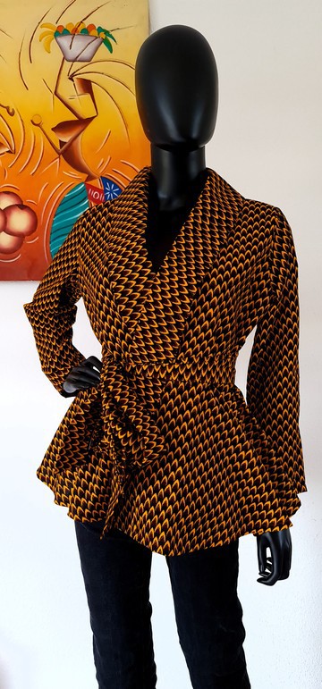 Ankara wrap top