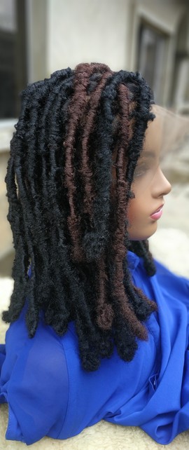 Braids wig,wig for black women,  soft locs,textured distressed locs,Bob faux locs,free shipping