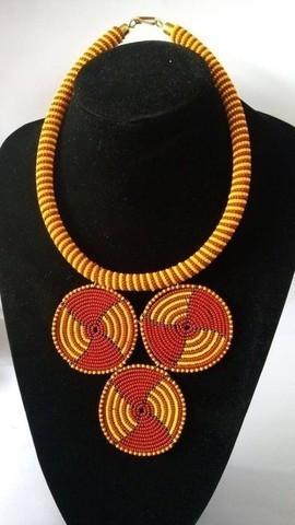 Collier de perles africaines, collier de perles Masaï, cadeau de Noël pour maman, collier tribal
